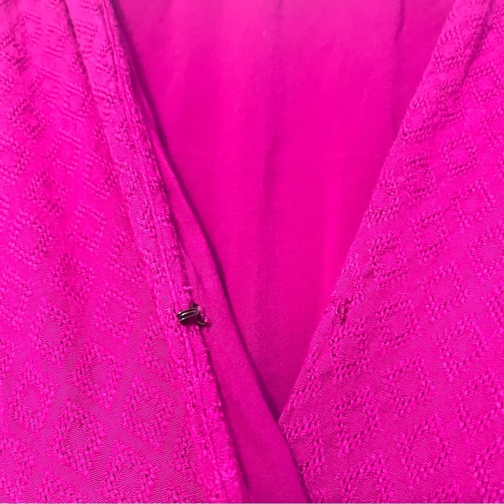 Maeve Anthropologie Breanna Wrap Silhouette Midi Dress Pink Size 8 Barbie - Picture 6 of 13